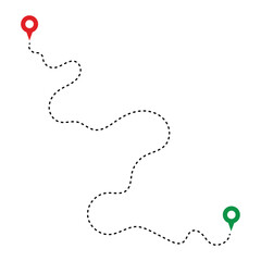 Map and location symbols. Geolocation map distance path. Location icon. Location pin place marker. Pinpoint, map search, route, navigator vector illustration in eps 10.