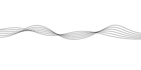 Abstract grey, white smooth element swoosh speed wave modern stream transparent background.Curve wave seamless pattern. Line art striped graphic template.