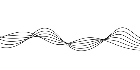 Abstract grey, white smooth element swoosh speed wave modern stream transparent background.Curve wave seamless pattern. Line art striped graphic template.
