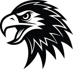 Falcon Head Vector Design
