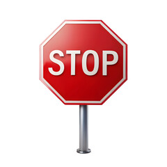 STOP sign on a transparent background