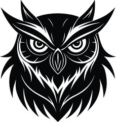 Owl Face Tribal Design

