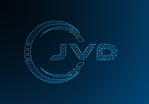 JVD low poly letter logo vector design. JVD lower poly logo design. Low poly logo.