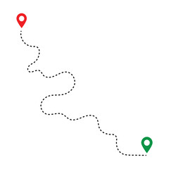 Map and location symbols. Geolocation map distance path. Location icon. Location pin place marker. Pinpoint, map search, route, navigator vector illustration in eps 10.
