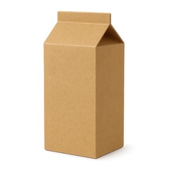 Brown paper milk carton for eco-friendly packaging solutions.