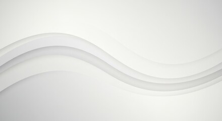 Abstract White Wave Pattern with Soft Curves on Light Background for Modern Design