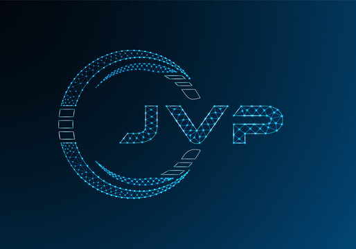 JVP low poly letter logo vector design. JVP lower poly logo design. Low poly logo.
