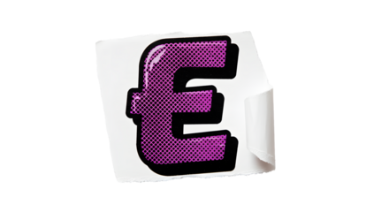 Letter E Cutouts: Torn Magazine & Newspaper Letterforms Photographed for Stop Motion & Collage | High Definition | PNG image with transparent background