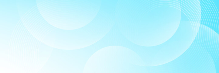 Minimalist banner background, pastel colorful, Light Blue gradations. Circle effect style geometric, abstract background. Vector Illustration