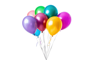 Colorful balloons for birthday celebration or special event with a vibrant mix of hues
