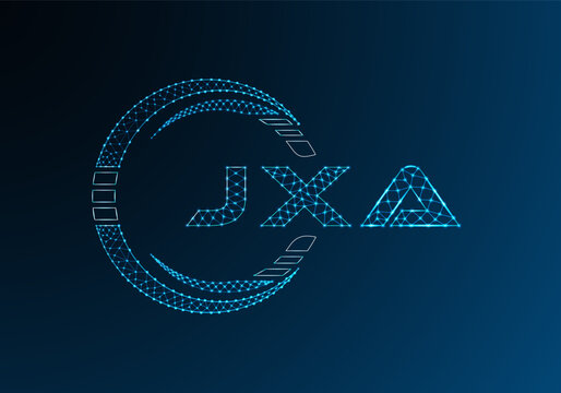 JXA low poly letter logo vector design. JXA lower poly logo design. Low poly logo.