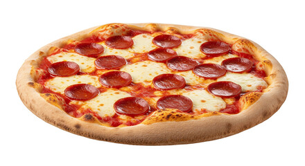 Pepperoni Pizza isolated on white background. American food