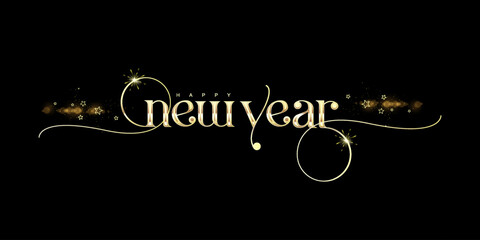 Happy newyear letters banner, Happy new year vector art and illustration. can use for, landing page, template, ui, web, mobile app, poster, banner, flyer, background