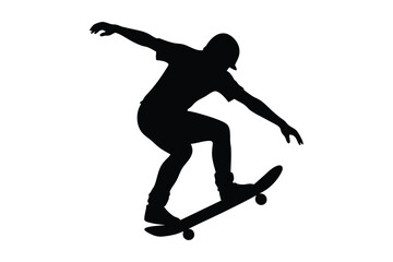 silhouette of a man jumping