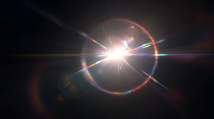 Abstract background of real lens flare for overlay or transition