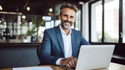 Fototapeta premium businessman working on laptop