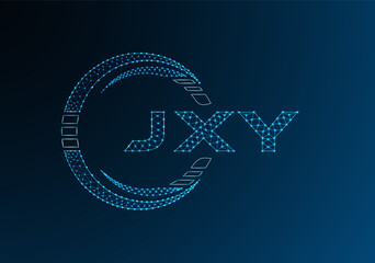 Fototapeta premium JXY low poly letter logo vector design. JXY lower poly logo design. Low poly logo.