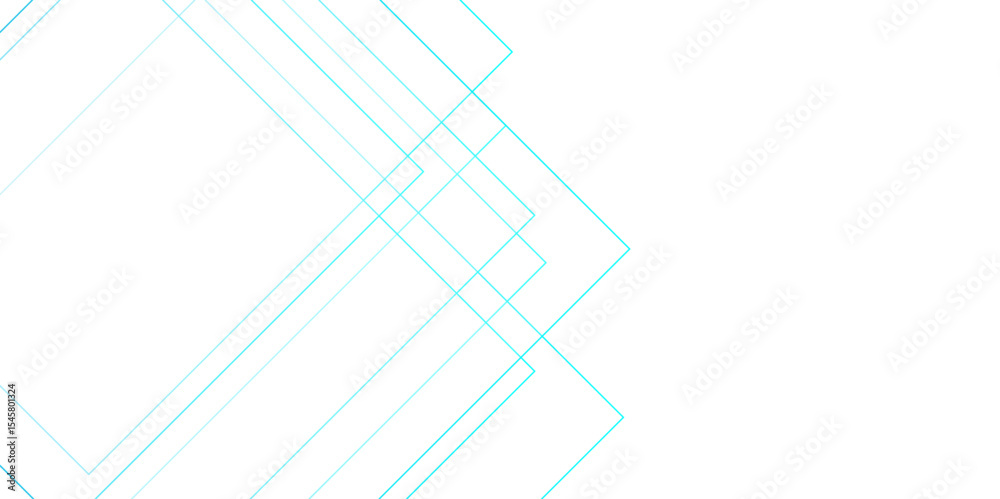 Poster Abstract minimalistic background with overlapping cyan lines forming geometric diamond and square shapes. Light, modern, and clean, with a futuristic aesthetic. Ideal for tech-themed graphics, UI desi