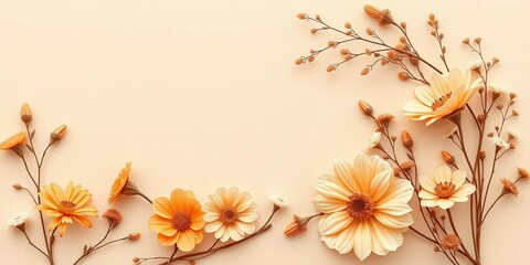 Elegant brown & peach dried floral wedding invitation suite; botanical design,  save the date,   rustic wedding