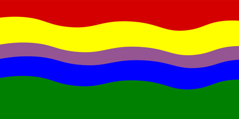 Abstract rainbow waves illustration, colorful vector flag, wallpaper for web or paper background.Eps10