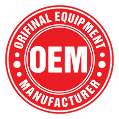 Original Equipment Manufacturer stamp. OEM grunge isolated. Grunge textured stamp vector template