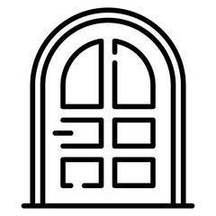 Obraz premium Door line icon