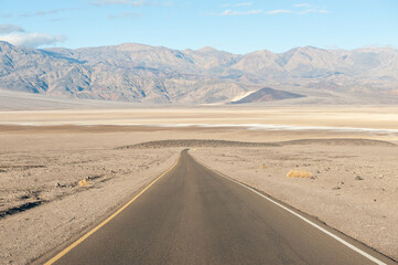 Exterior of the landscape near the artists palette drive, in Death Valley National Park.