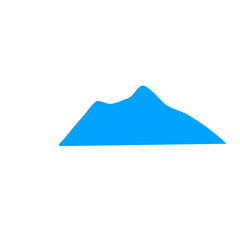 Blue mountain cartoon