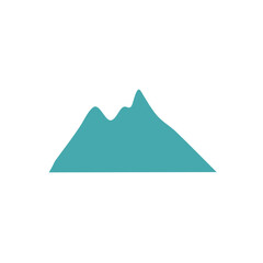 Blue mountain cartoon