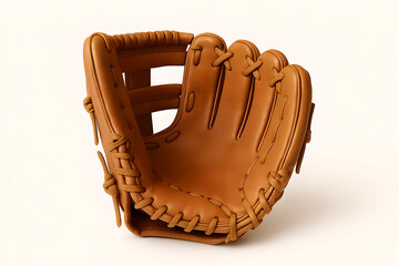 leather baseball glove isolated on white