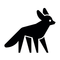 Fennec Fox Logo. Icon design. Template elements
