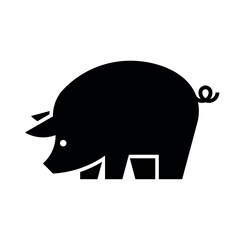 Pig Logo. Icon design. Template elements
