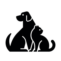 Dog and Cat logo. Icon design. Template elements
