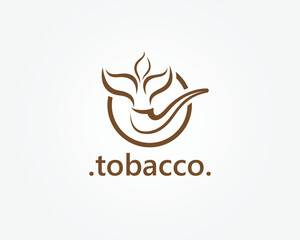 Obraz premium tobacco logo design, for tobacco farming, tobacco warehouse, cigar business, logo design inspiration