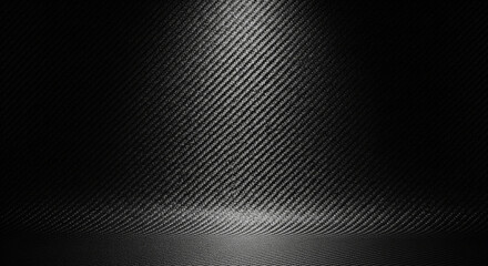 Black carbon fiber background with diagonal grid lines
