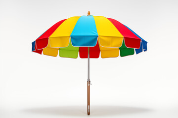 Obraz premium Bright multicolored beach umbrella
