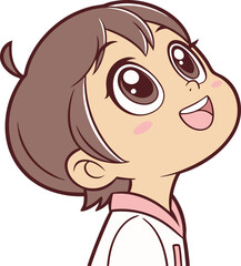 Curious Girl with Wide Eyes