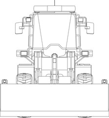 Dozer is a type of heavy equipment used for construction. Dozers are used to push, dig or pull materials such as sand, soil, rocks and others. Dozer illustration.