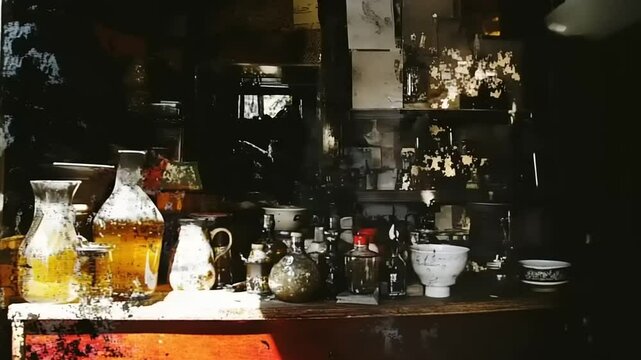 Exploring a Vintage Apothecary: A Glimpse into a Timeless Collection of Elixirs