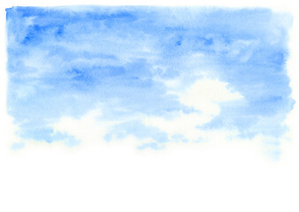 アナログ水彩青空
