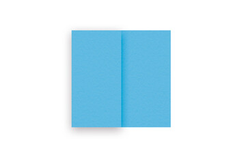 Square, rectangular shape, light blue, collage rectangle made from paper, photo frame on transparent background.