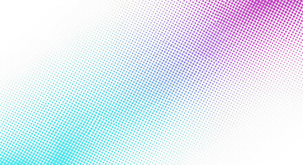 Gradient halftone texture with pink and blue fade on white background