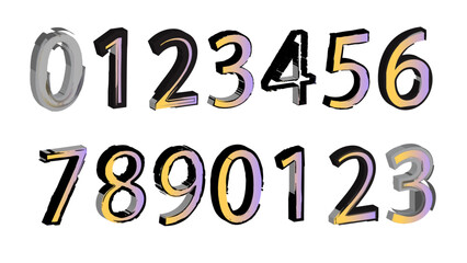 Rustic Floral Numbers – Earthy Botanical Typography Set
