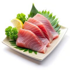 hamachi kama on withe background