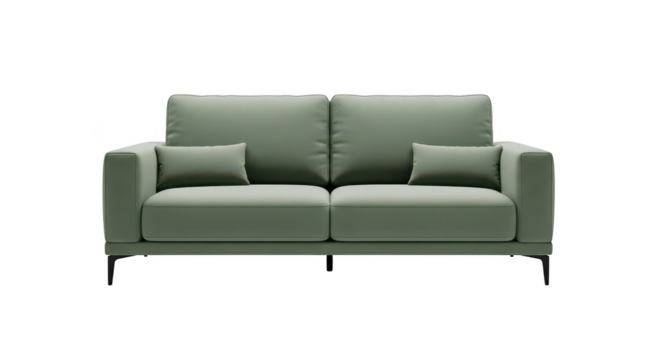 Modern sage green sofa - Powered by Adobe