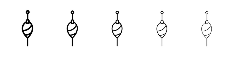Fishing float icon thin outline logo mark set © Jairandalma