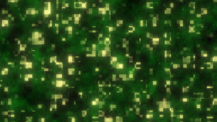 Green color Abstract digital glowing particles hi-tech technology background, looped tech background