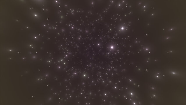 Flying through hi-tech digital tunnel made of icosphere , digital white color tunnel technology background