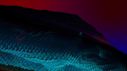 3d hi-tech colorful abstract pattern geometrical technology abstract background