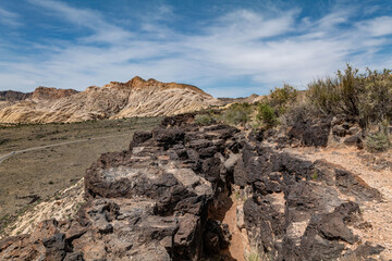 Cedar Bench lava flow (lower Pleistocene) / Trachybasalt,  Snow Canyon Scenic Overlook, Snow Canyon...